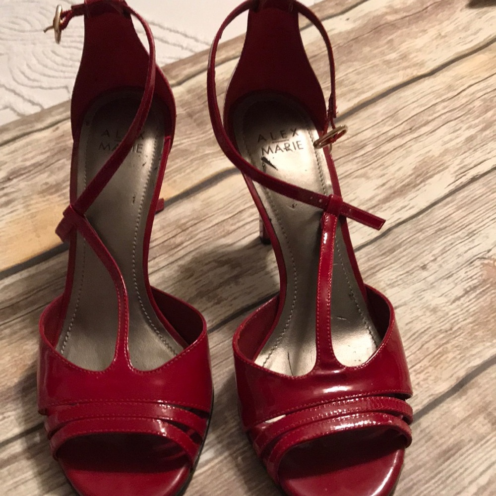 Alex Marie red patent leather t-strap heels. New without tags or box. Size 8.5M